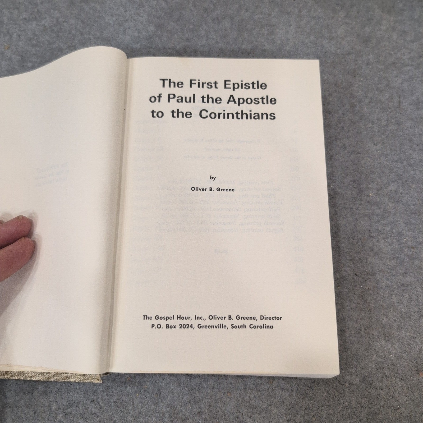 Oliver B Greene First Second Epistle Paul to the Corinthians 2 Vol Book Set VG
