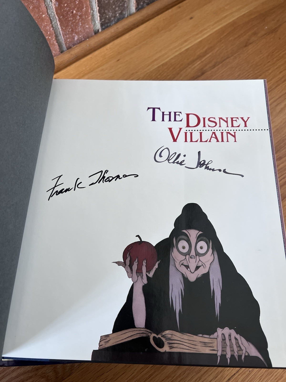 Disney Villain Signed Ollie Johnston Frank Thomas 1993 Hardcover 1 Book Rare