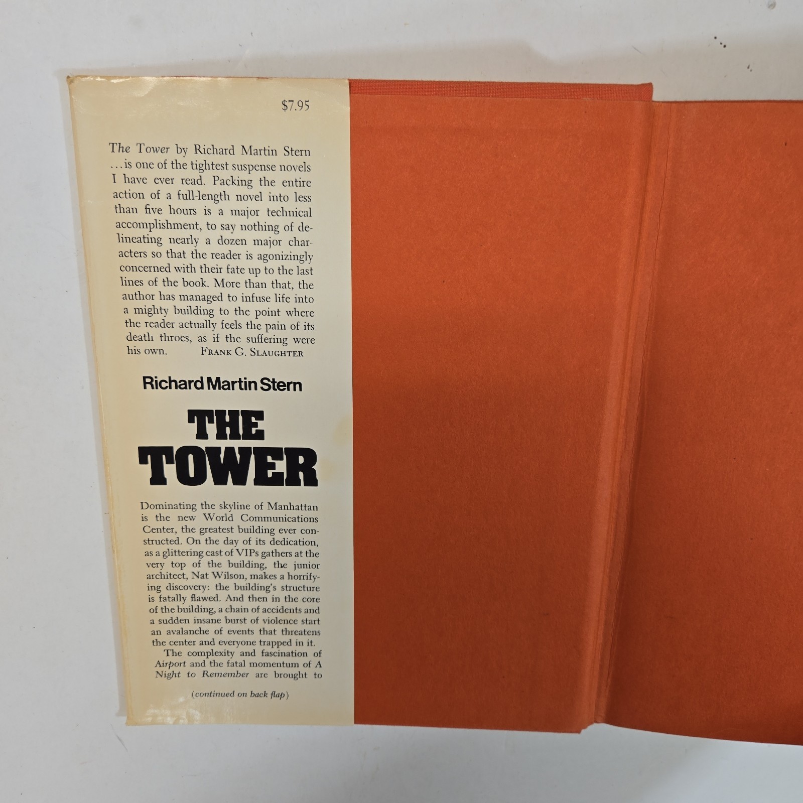 The Tower by Richard Martin Stern 1973 First Edition Hardcover Dust Jacket