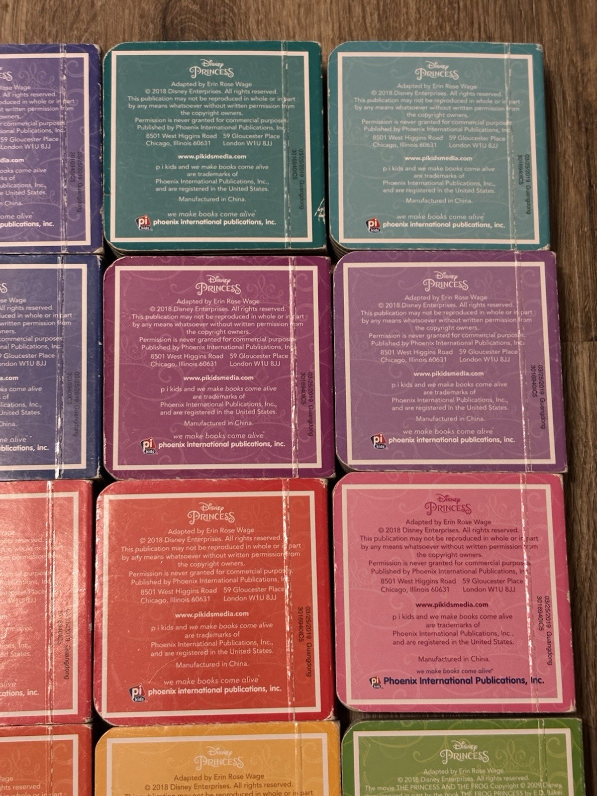 Disney Princess 3” Mini Board Books Set Of 12 – Good Used Condition 2018