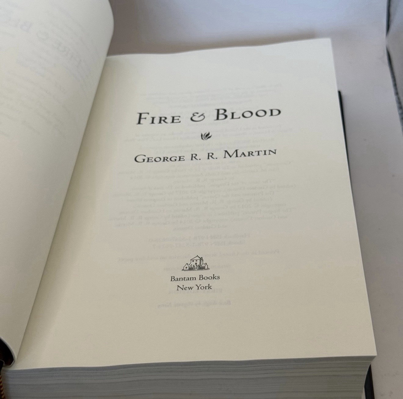 Fire & Blood George R R Martin 1st Edition 1st Printing GOT HCDJ
