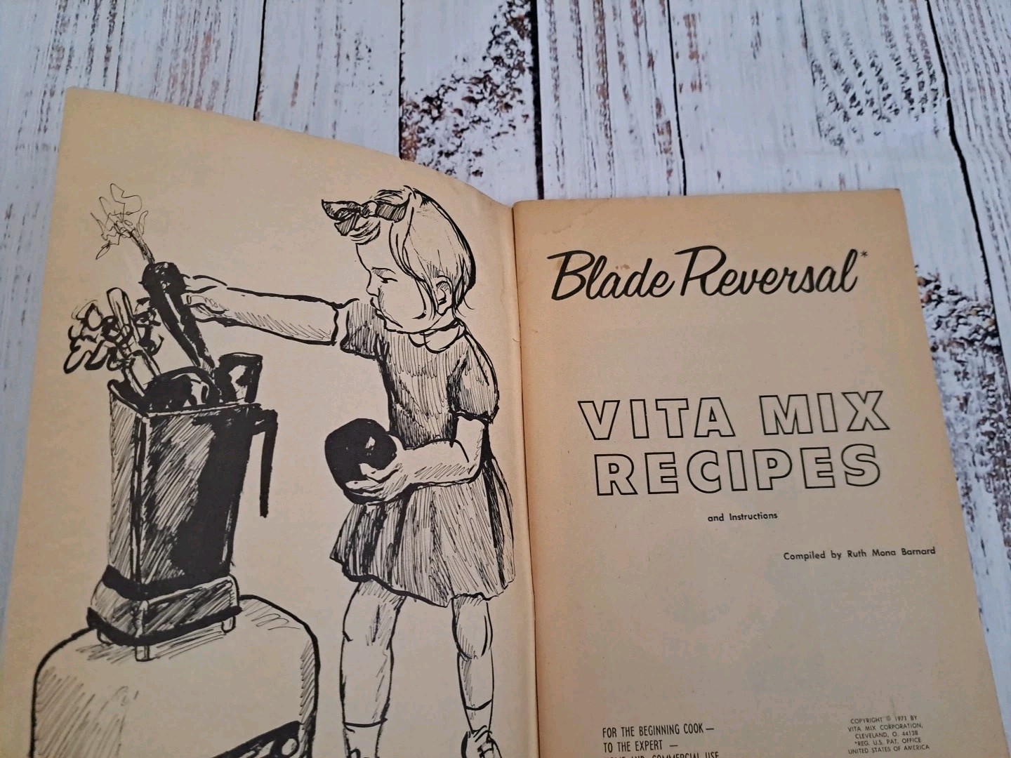 1971 Vita Mix VITAMIX Recipes Instructions Blade Reversal Ruth Barnard Cookbook