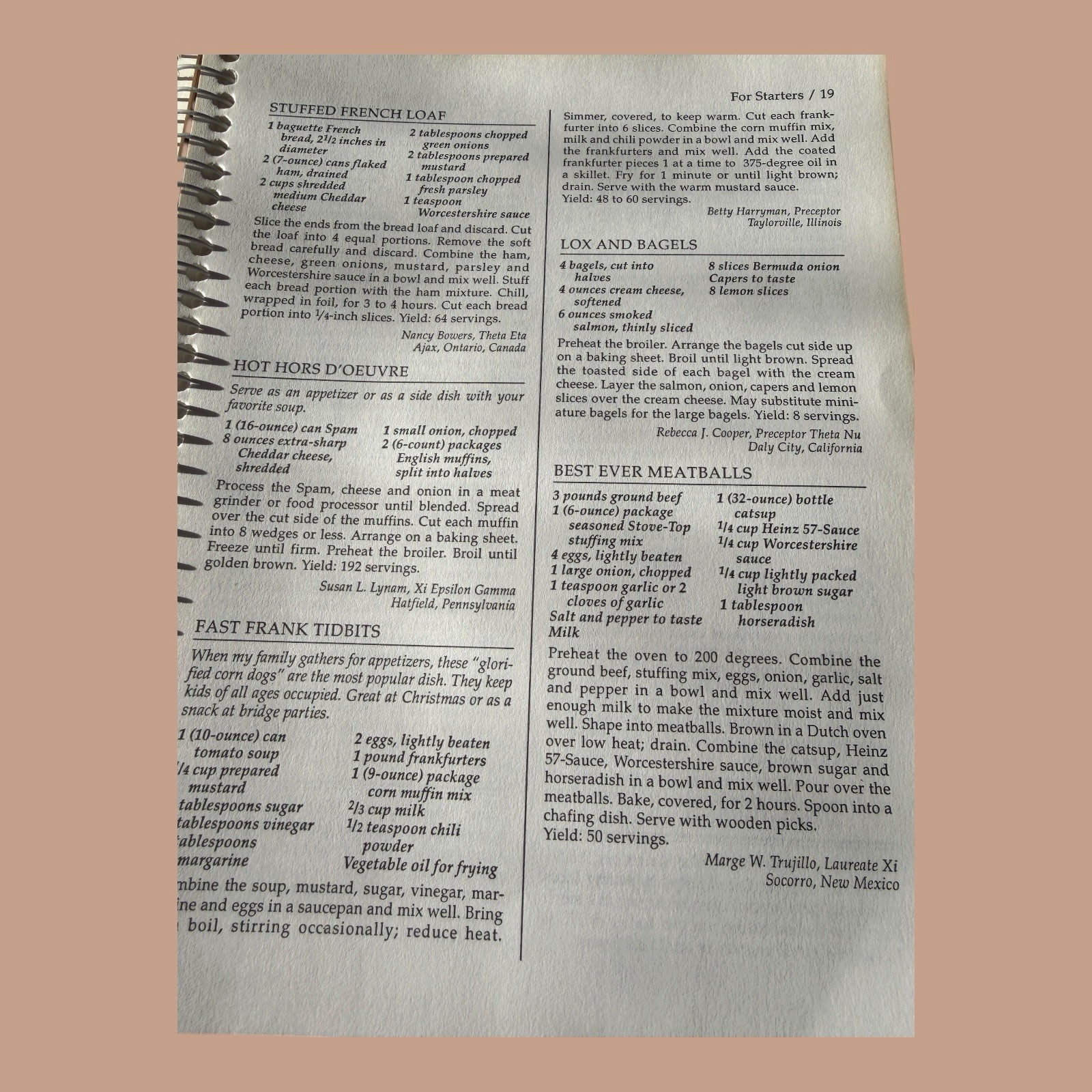 ✨VTG 1997 Beta Sigma Phi Fast Feasts Cookbook Spiral Bound 221 Pages✨