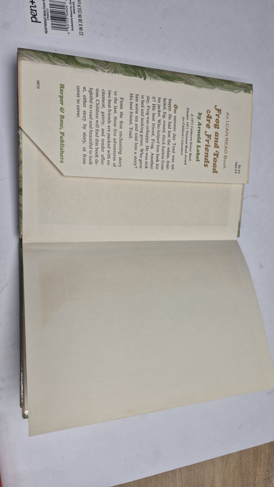 Frog and Toad Are Friends Arnold Lobel 1st Edition HC/DJ I Can Read Book VGC