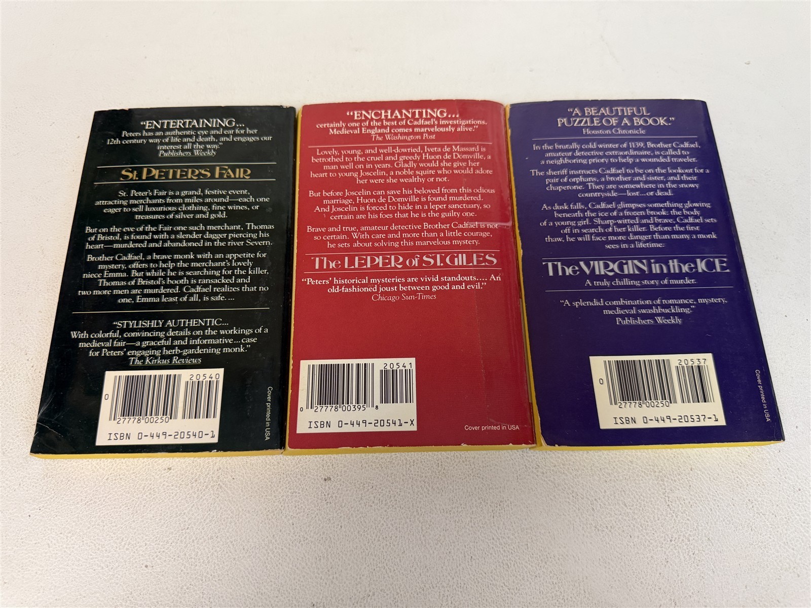 Ellis Peters Lot Complete Set All 21 BROTHER CADFAEL Mystery Paperbacks