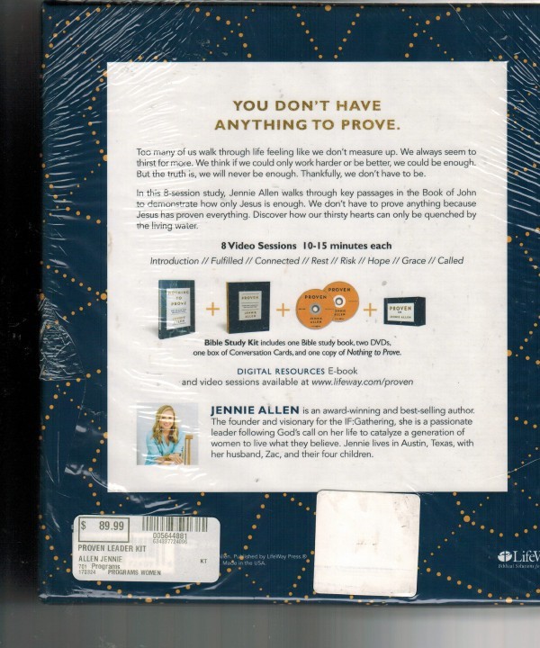 Proven DVD Based Study Kit : You Don’t Have Anything to Prove by Jennie Allen