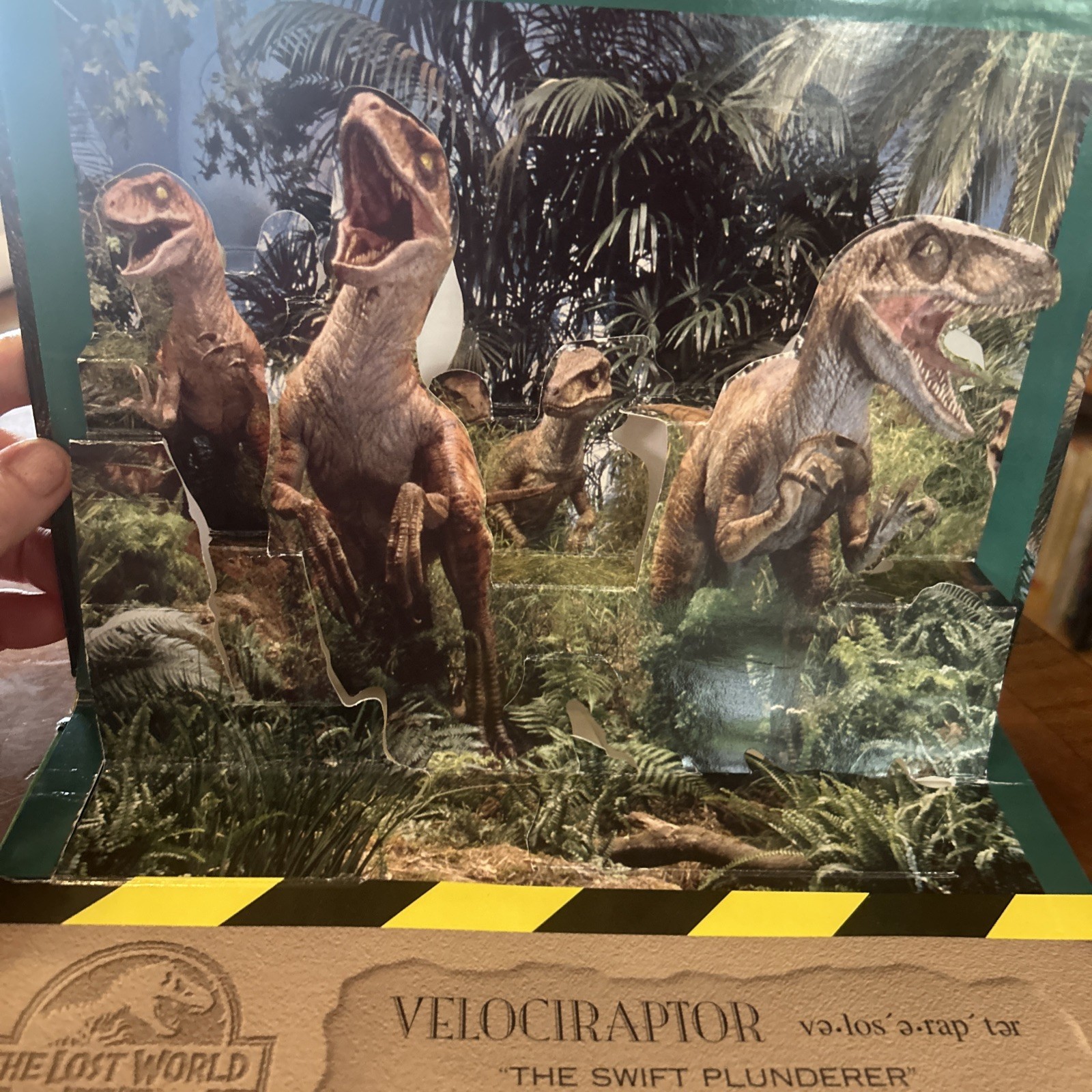 1997 JURASSIC PARK THE LOST WORLD HC Landoll’s POP UP Book