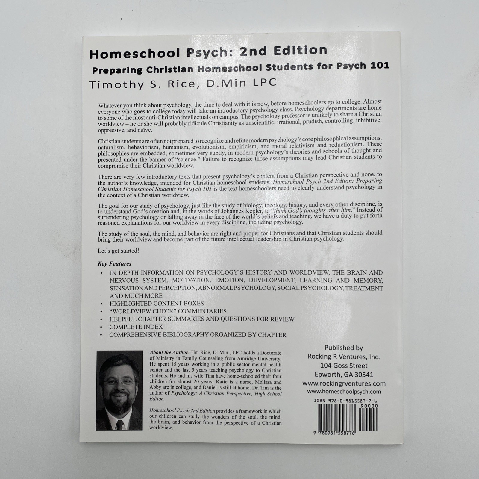 Homeschool Psych 2nd Ed: Preparing Christian Homeschool Students by Tim Rice