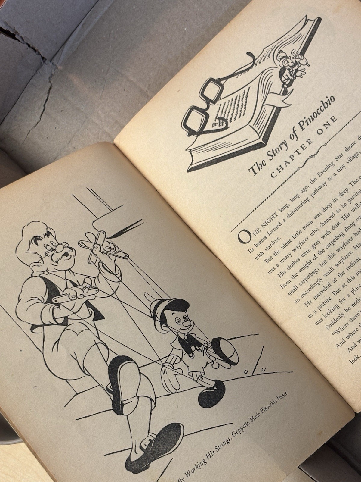 1939 Walt Disney’s Pinocchio w/Pictures to Color Whitman Publishing RARE!!