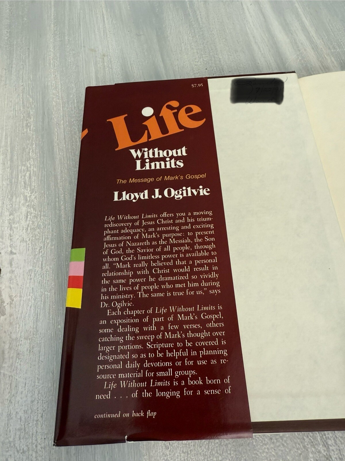 Life Without Limits – Lloyd J. Ogilvie Hardcover 1977 Dust Jacket 2nd Printing