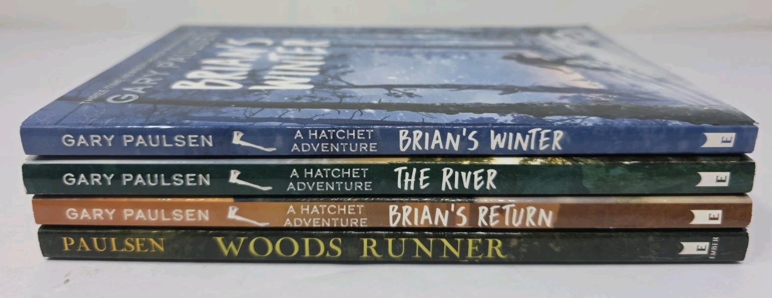 Lot of 4 Gary Paulsen books Hatchet Adventures Brian’s Saga & Woods Ŕunner