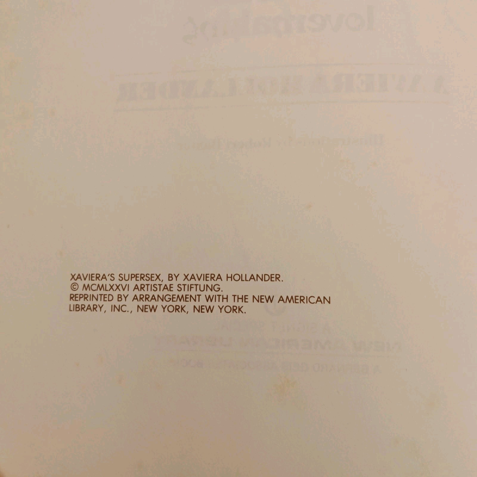 Xaviera’s Supersex by Xaviera Hollander 1976
