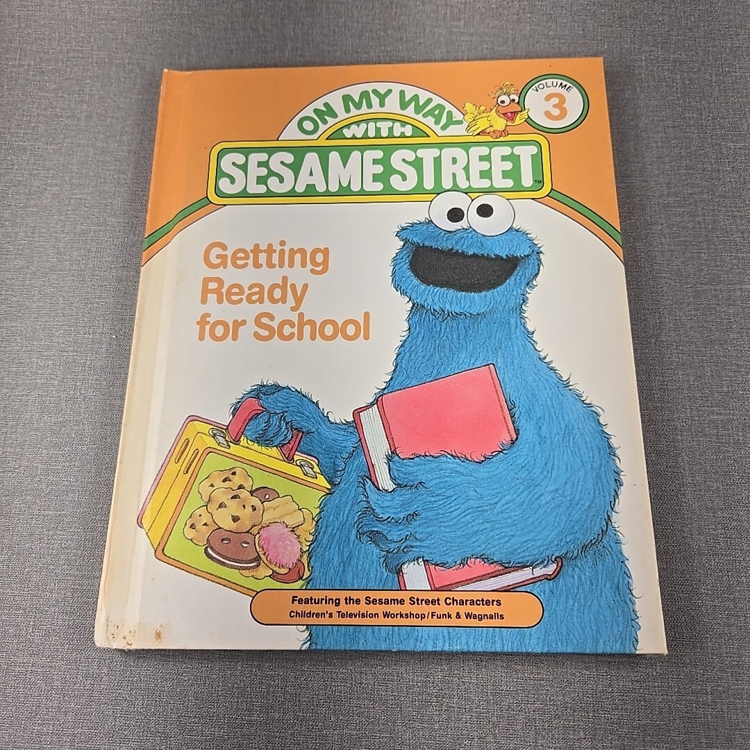 On My Way With Sesame Street Vol 3 Getting Ready For School 1989 Hardcover Book
