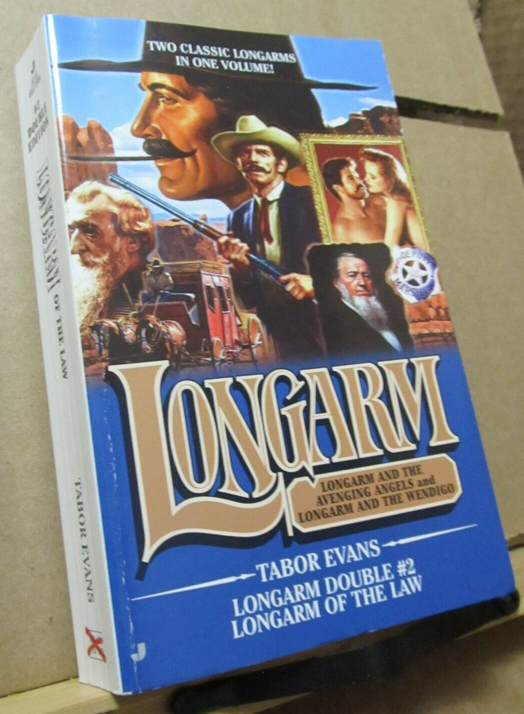 LONGARM DOUBLE GIANT EDITION #2 ( LONGARM + LONGARM OF THE LAW ) Tabor Evans VG+