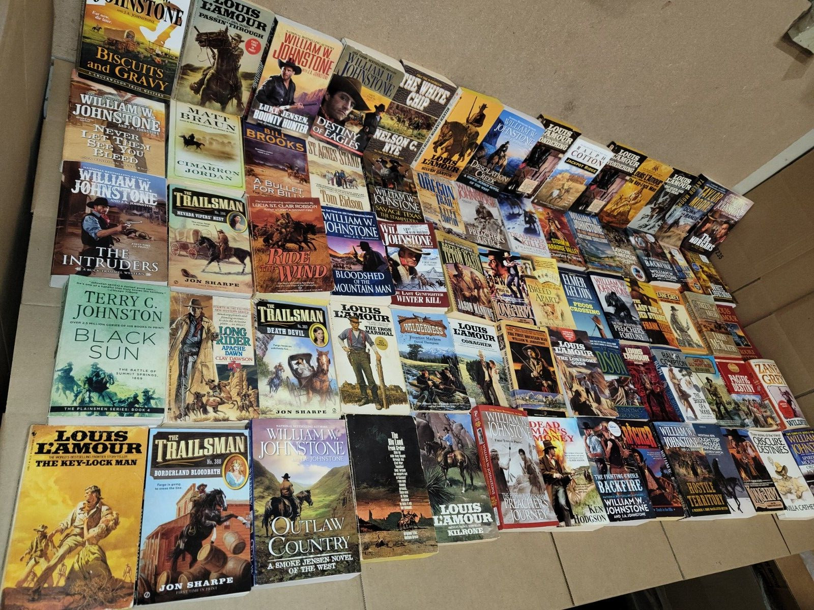 Lot of 10 Zane Grey Louis L’amour Western Paperback Fiction Books MIX UNSORTED
