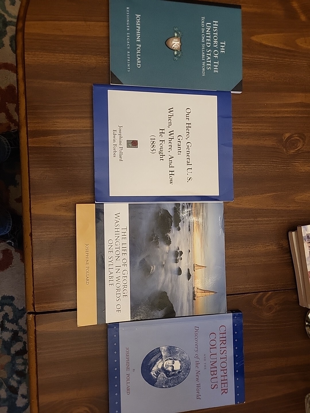 Josephine Pollard Lot Of 4 Books United States General Grant Washington Columbus