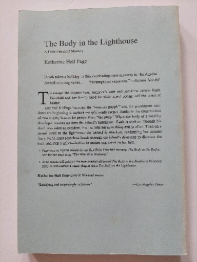The Body in the Lighthouse A Faith Fairchild Mystery Advanced Readers Copy 2003