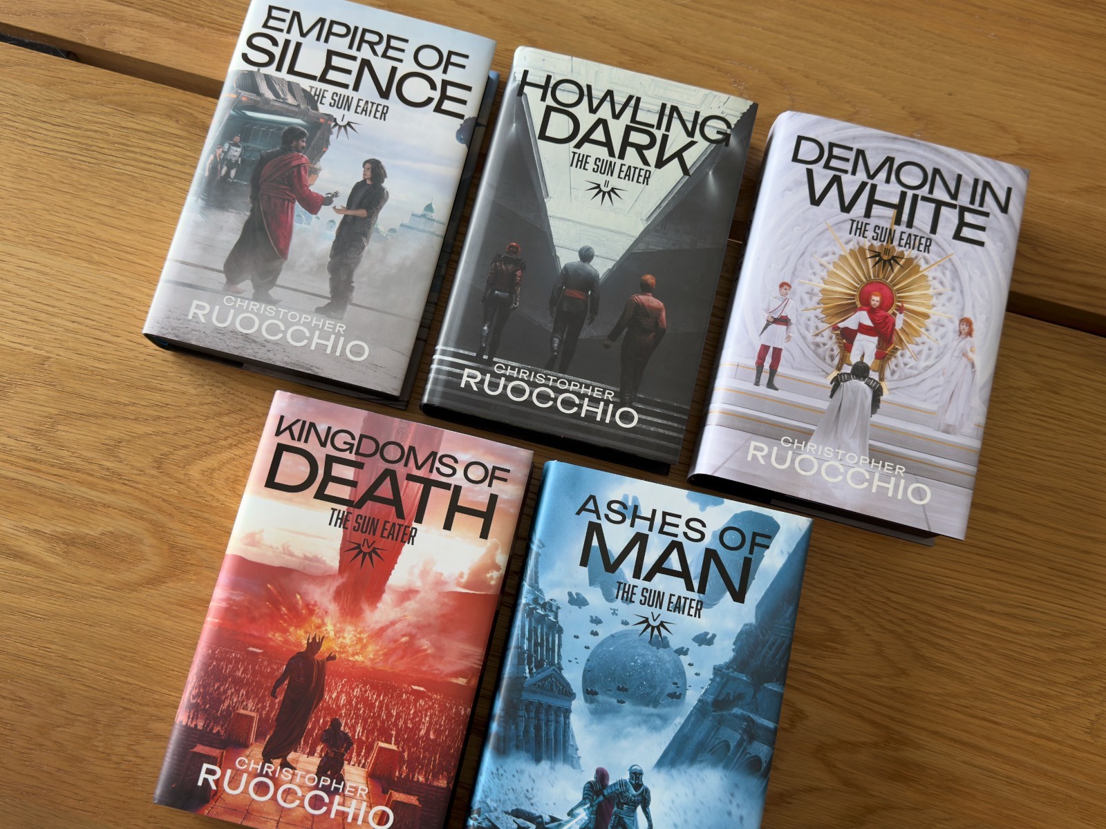 The Sun Eater Series SIGNED by Christopher Ruocchio Broken Binding Hardcovers