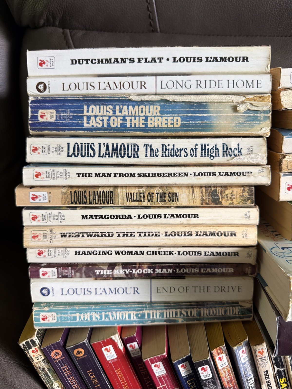 Lot of 47 Louis L’amour Paperback Novels,Short Stories Hardback Sackett