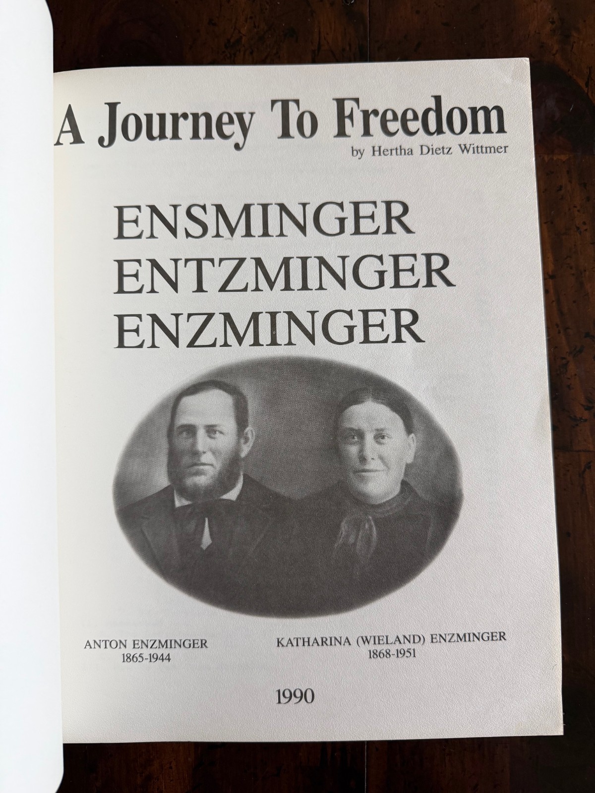 A Journey to Freedom Ensminger Entzminger Enzminger 1990 Paperback 1st Ed 66/300