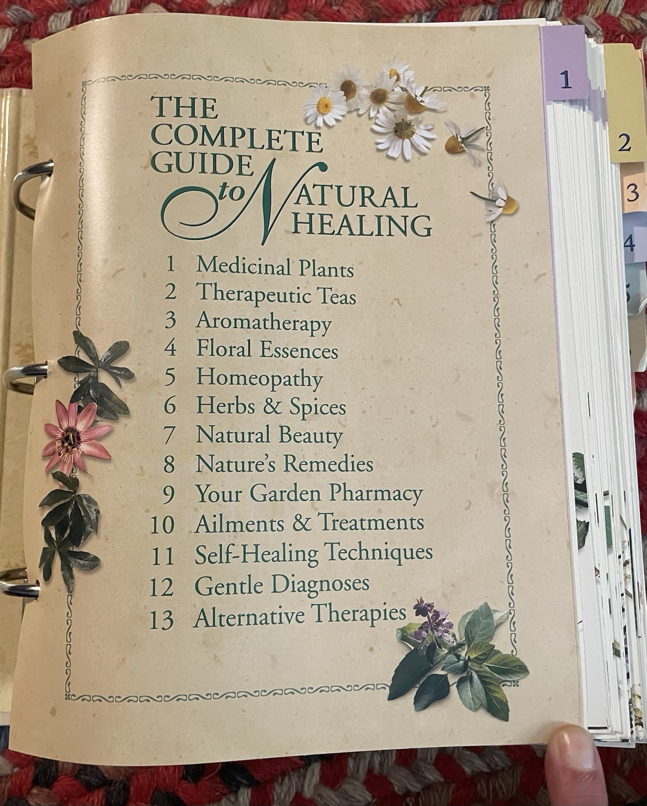 The Complete Guide to Natural Healing 1 Binder Sections 1-13 300+ Cards – USED