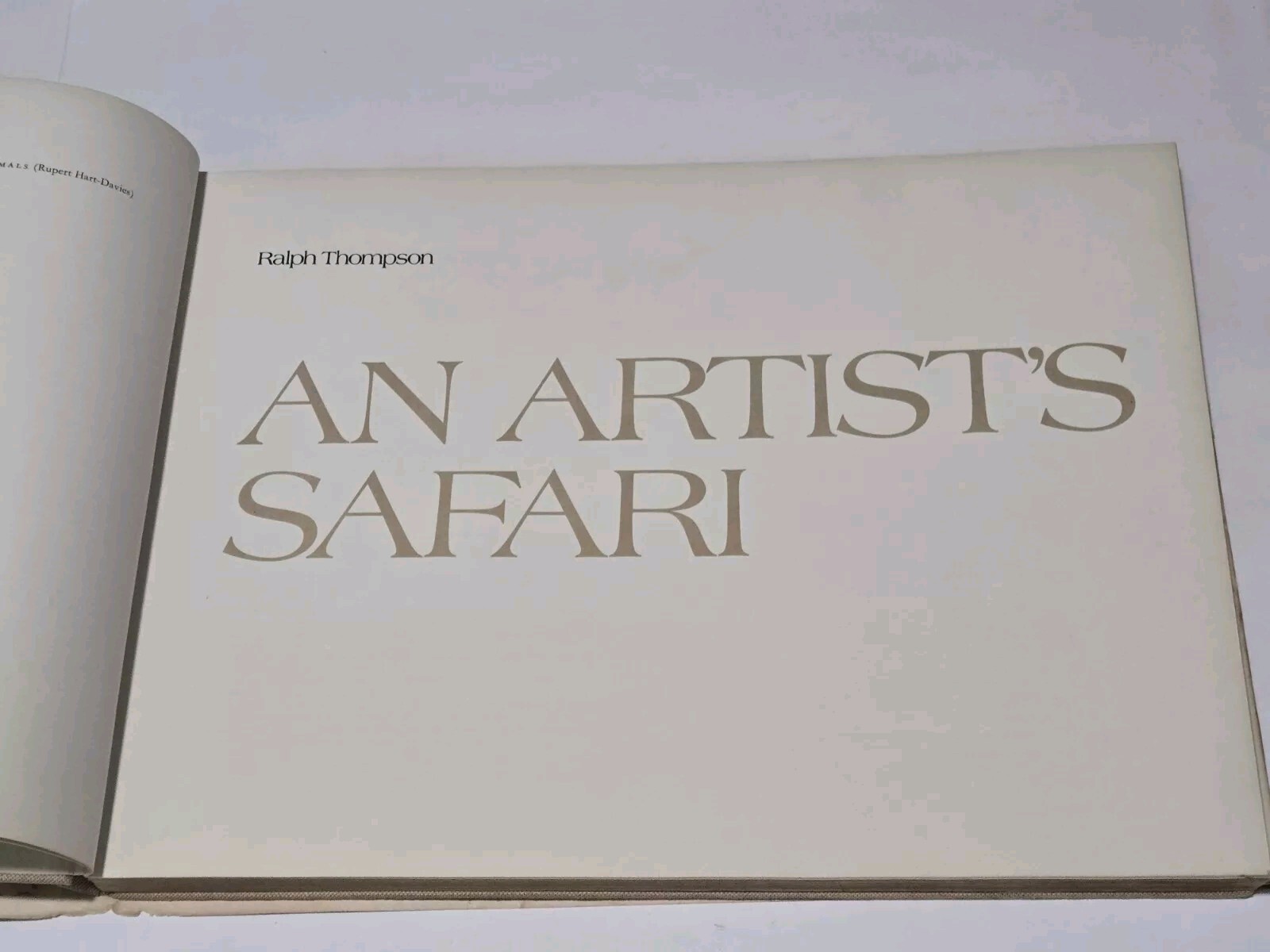 An Artist’s Safari By Ralph Thompson 1970 Hardcover DJ Artist Sketch Book