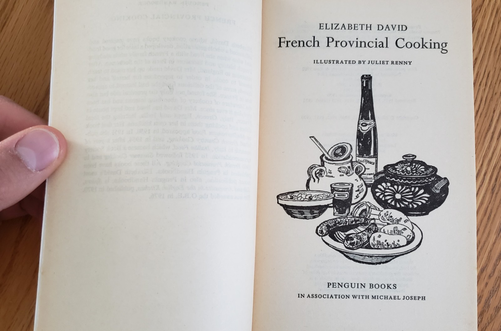French Provincial Cooking by Elizabeth David Penguin Handbook ISBN 0140460993