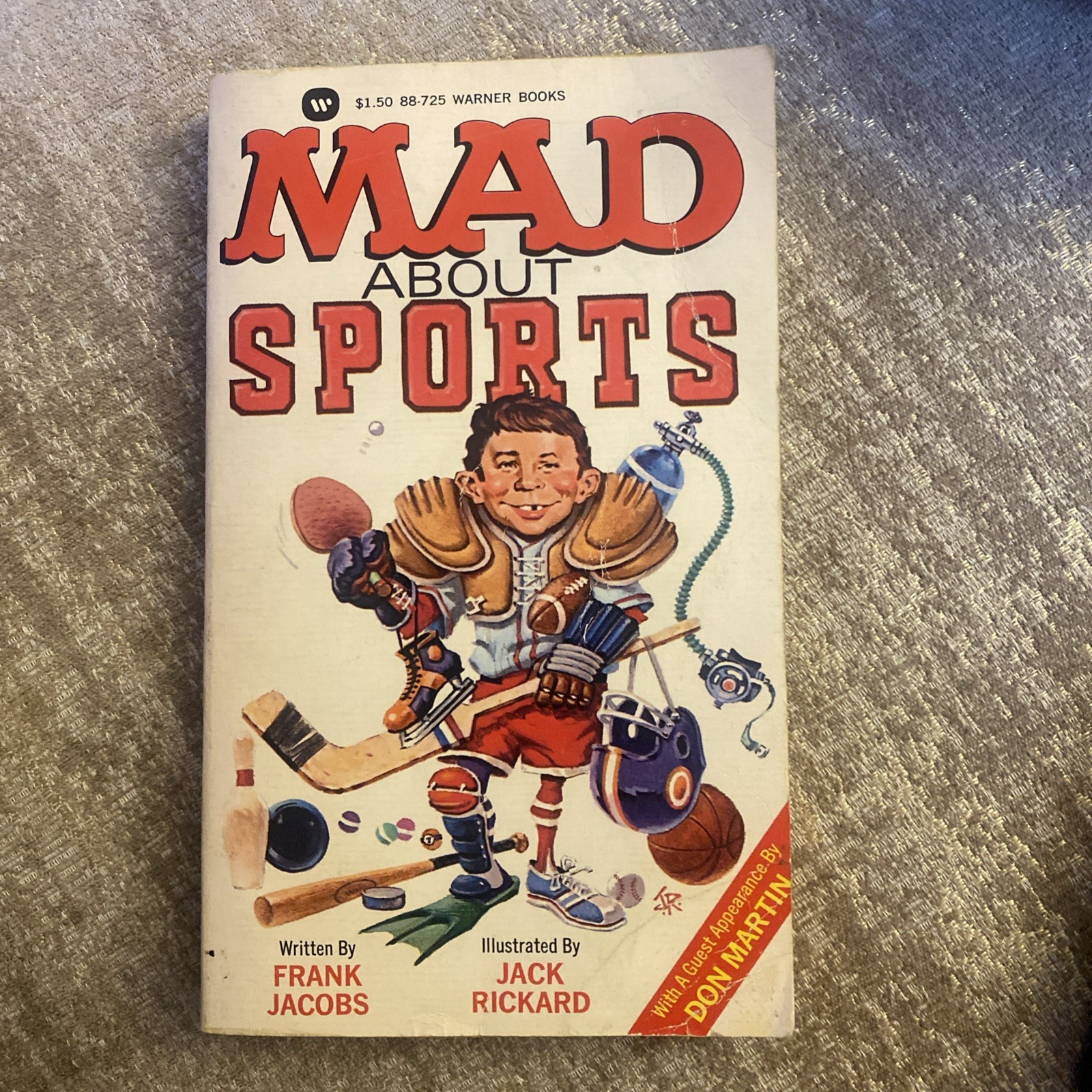 MAD Magazine Paperback Book: MAD About Sports by Frank Jacobs 1977 8th Print