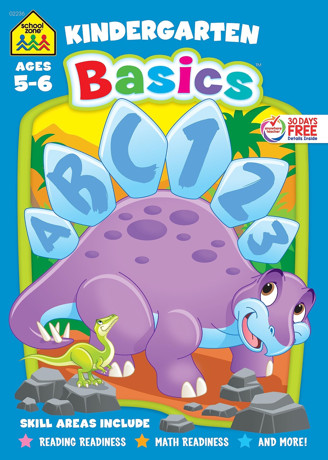 School Zone Kindergarten Basics Workbook: 64 Pages, Reading & Math Readiness…