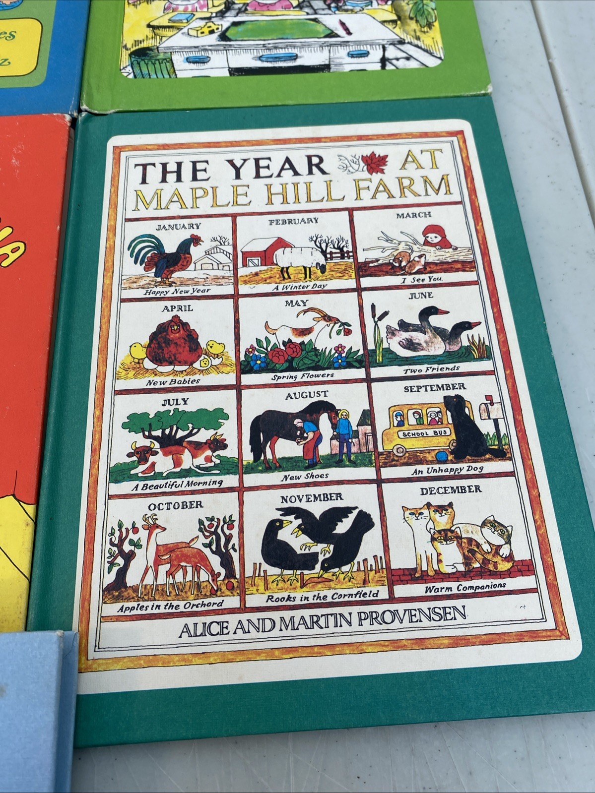Lot of 10 vintage Children’s Choice Book Club hardcovers, rainbow spine