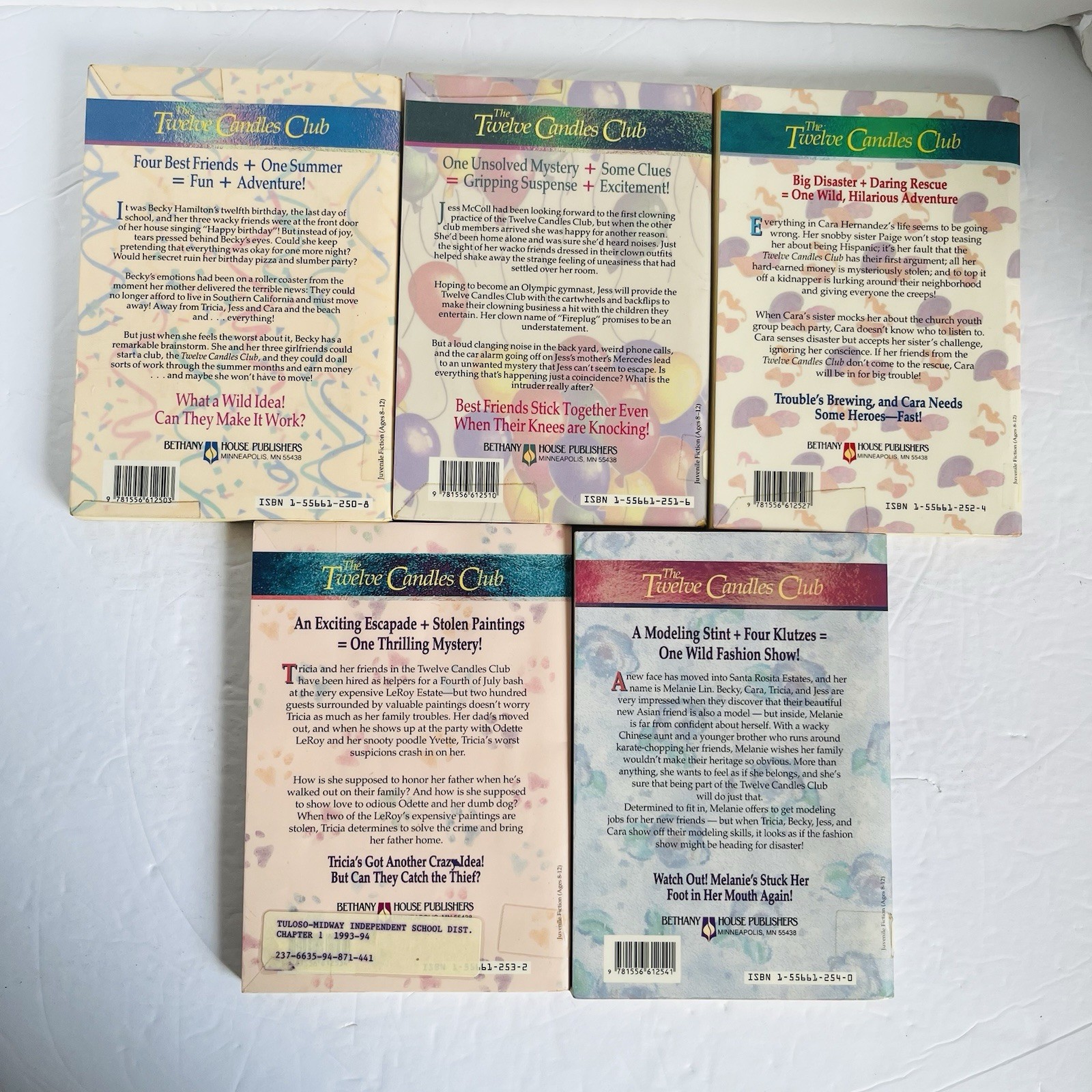 Twelve Candles Club Books 1-5 Set Elaine Schulte 1990s Christian Fiction Lot
