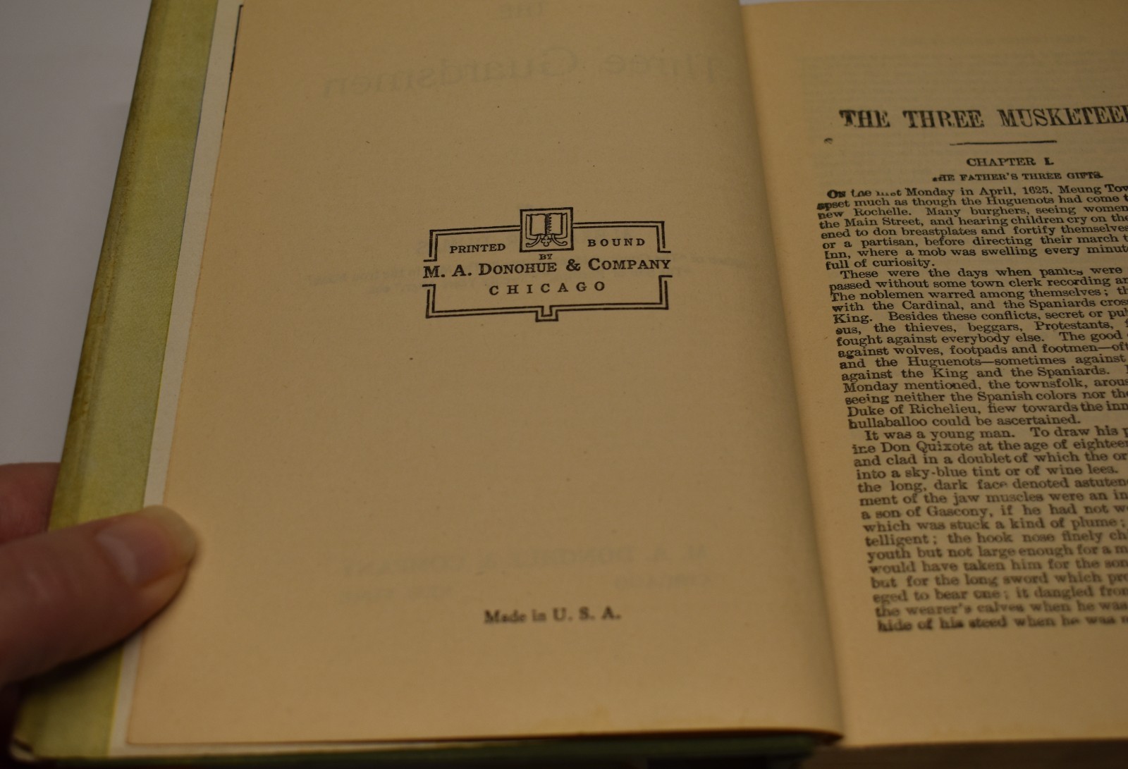 THE THREE GUARDSMEN by ALEXANDER DUMAS three musketeers paris ANTIQUE HC BOOK
