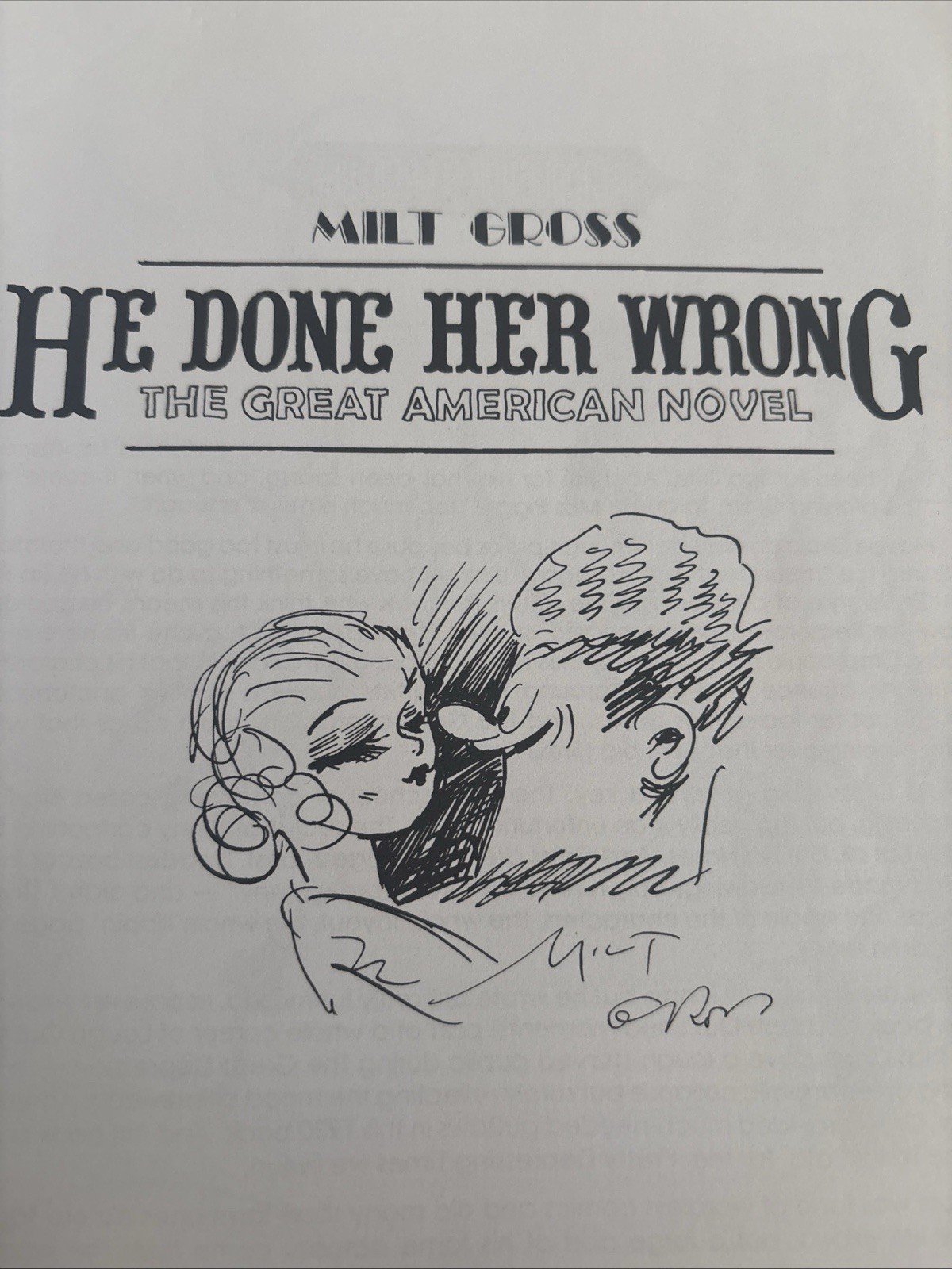 HE DONE HER WRONG By Milt Gross *Excellent Condition*
