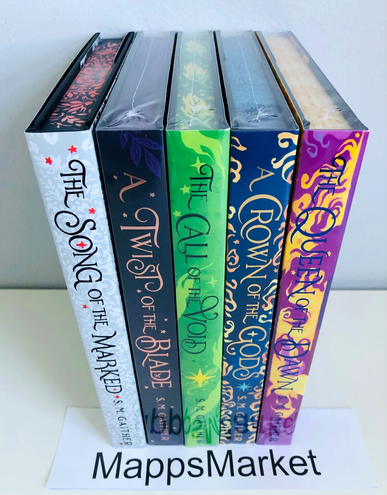 Shadows and Crowns 1-5 SIGNED by S.M. Gaither BOOKS FOR DAYS + Overlays & Extras