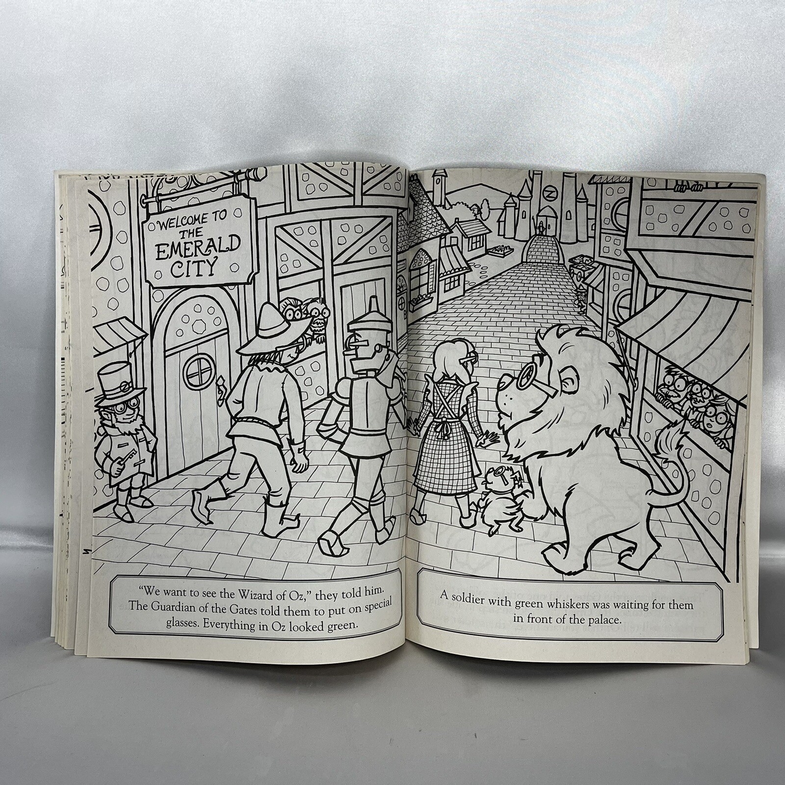 The Wizard Of Oz Coloring Story Book 4 Sheets Color Stickers