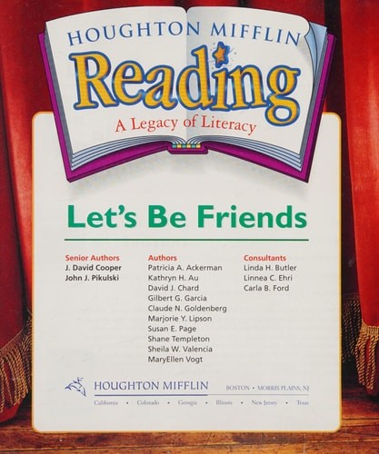 Houghton Mifflin Reading: Student Anthology Grade 1.2 2001 by HOUGHTON MIFFLIN,