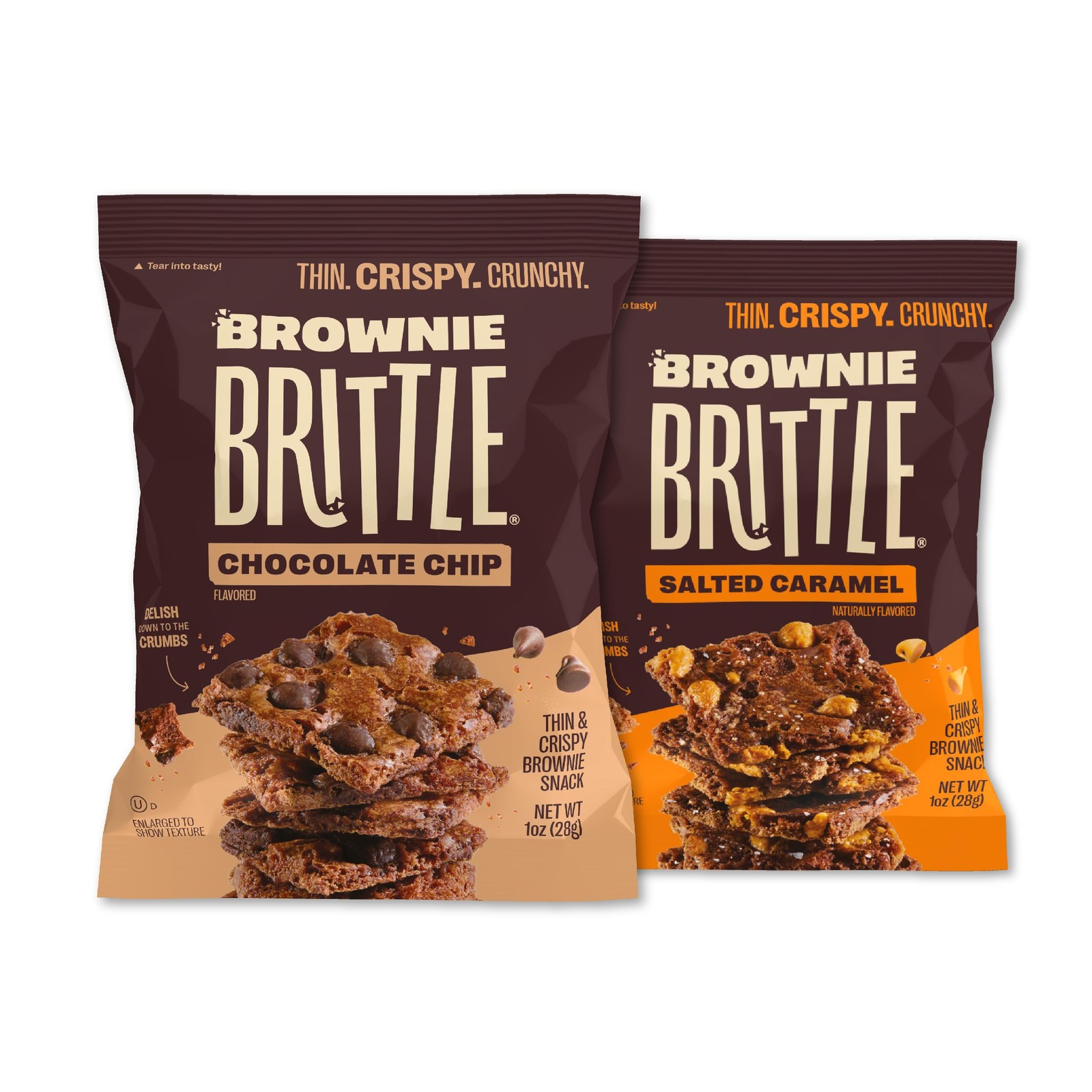 Brownie Brittle Salted Caramel Thin Crispy Sweet Snacks 14 oz Pack of 1