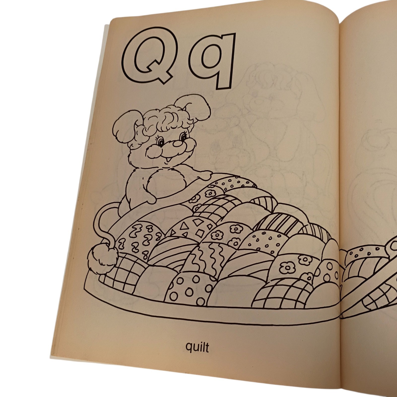 Vintage 1986 Popples‘ ABC Coloring Book -Happy House 1 Page Has An Ink Spot
