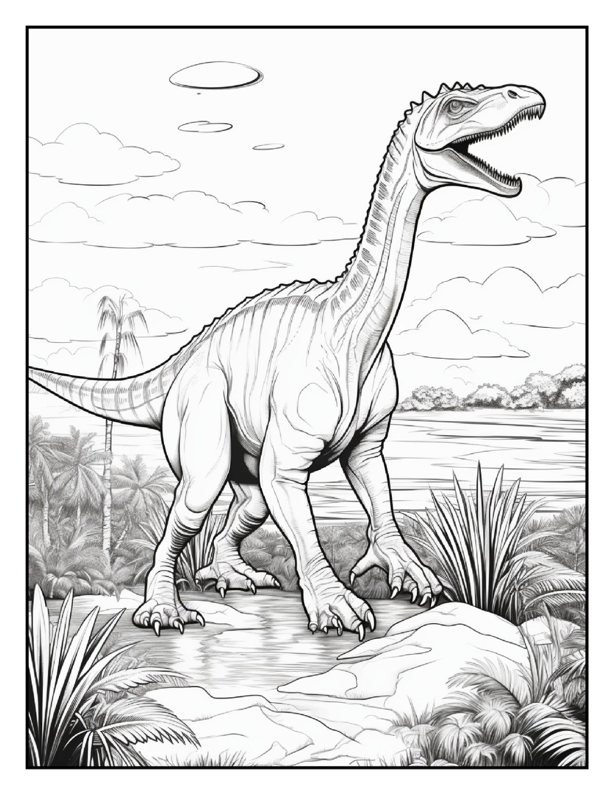 „Cute Dinosaur Coloring Book fun for allFun, Creative & Relaxing Art Pages