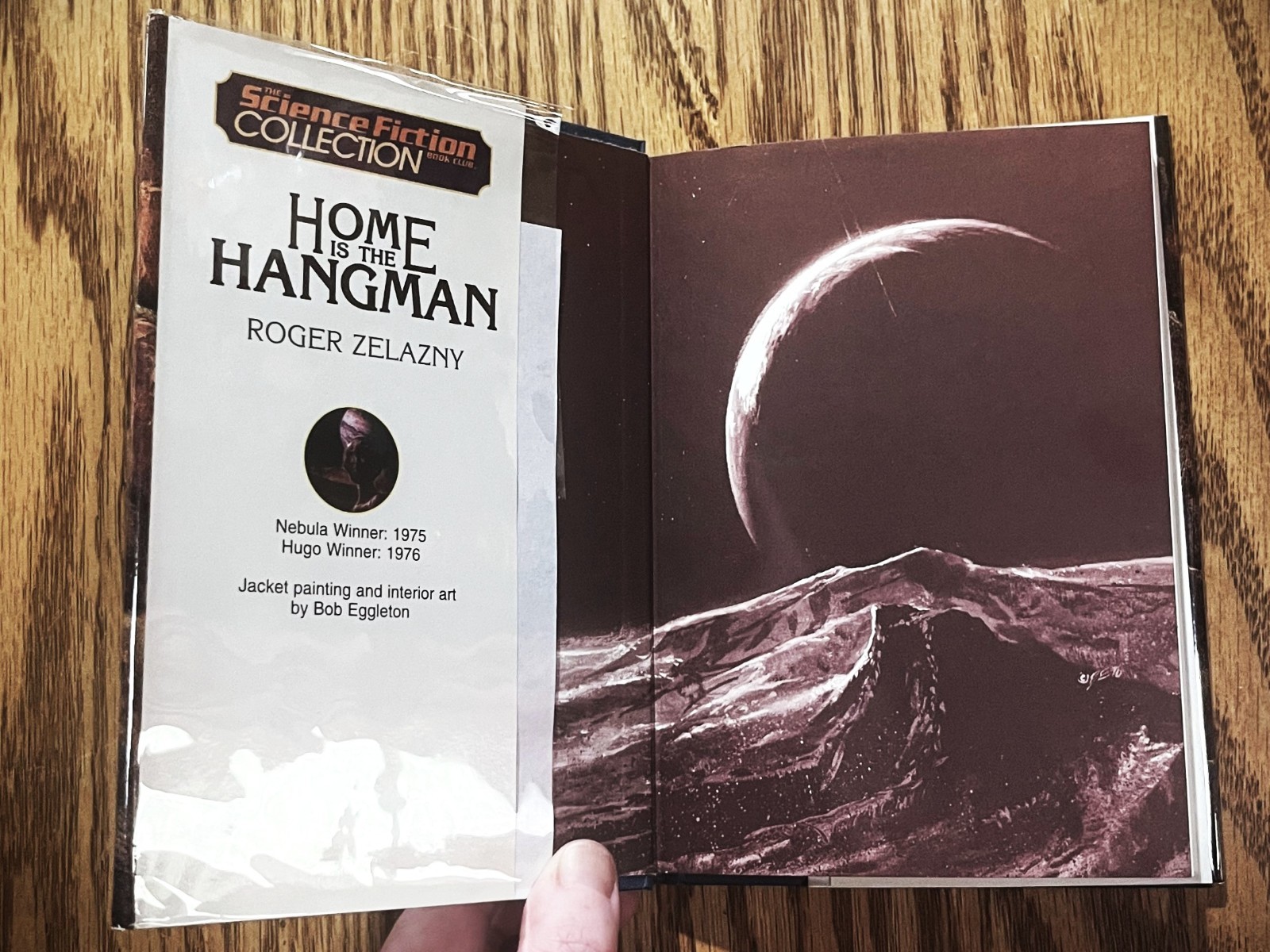 Roger Zelazny Home Is the Hangman SFBC HC DJ signed by Eggleton