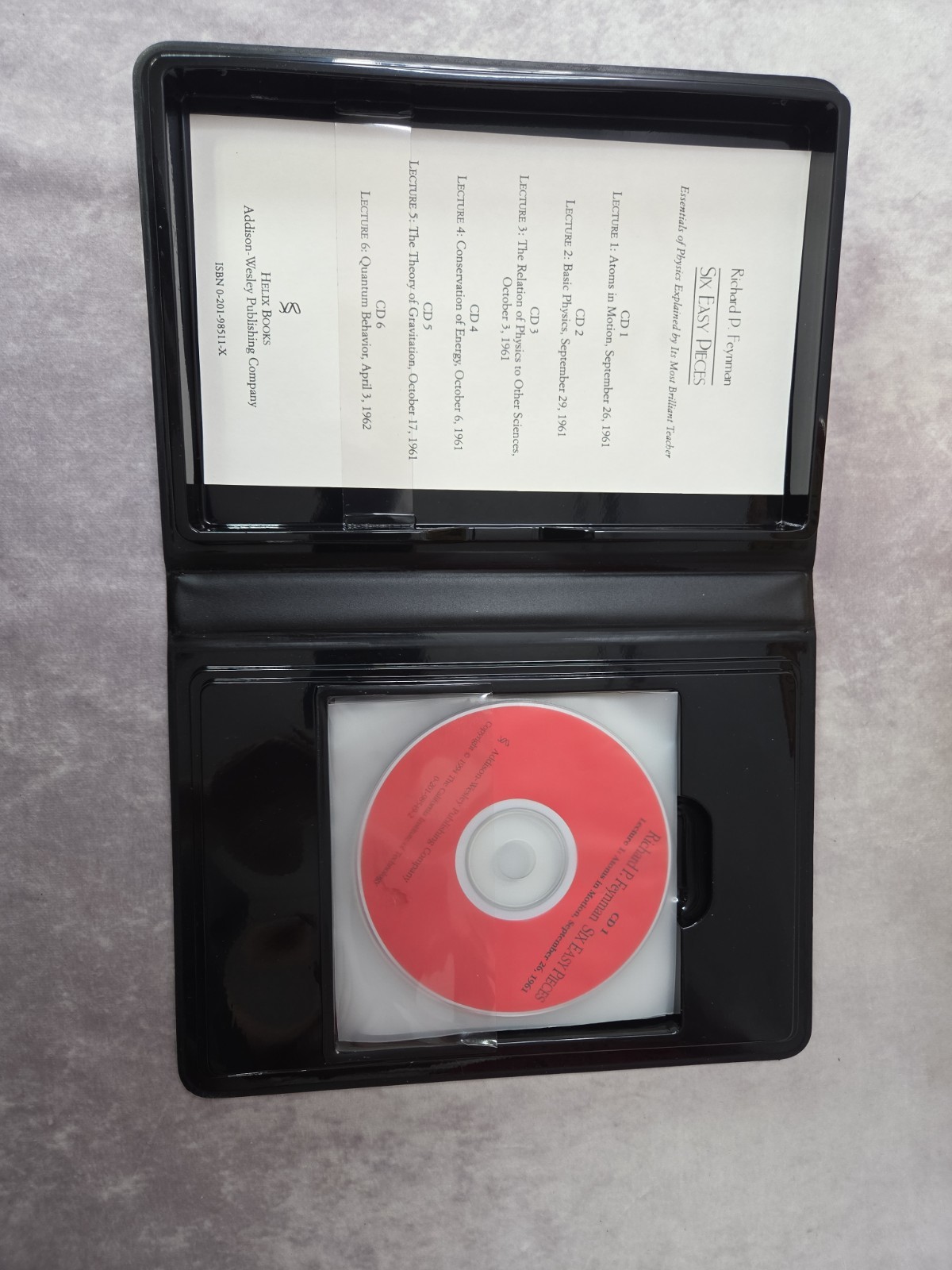 Six Easy Pieces by Richard P. Feynman 1995 Hardcover w/ 6 CDs