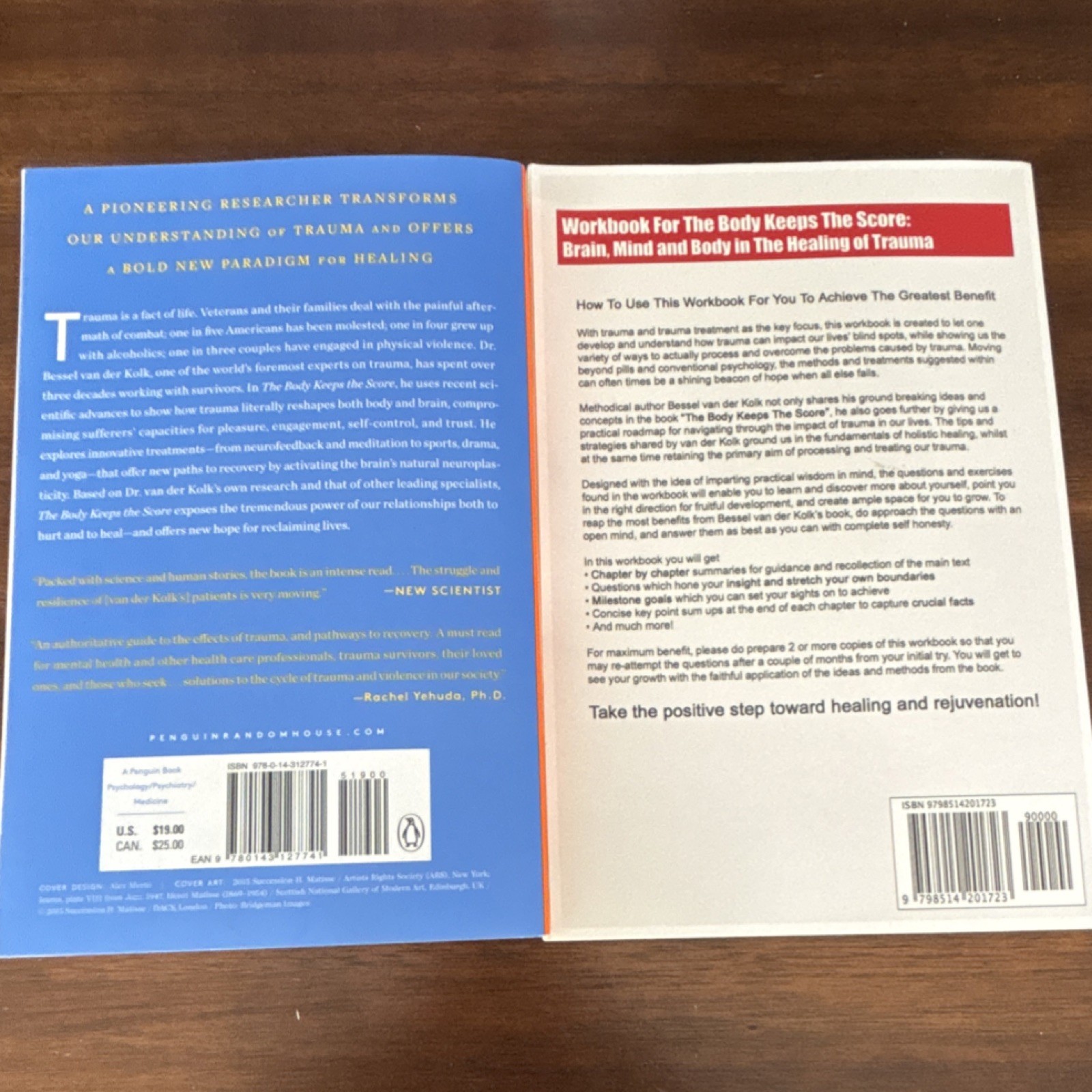 Body Keeps the Score Workbook Bessel van der Kolk Genie Reads Paperback Penguin…