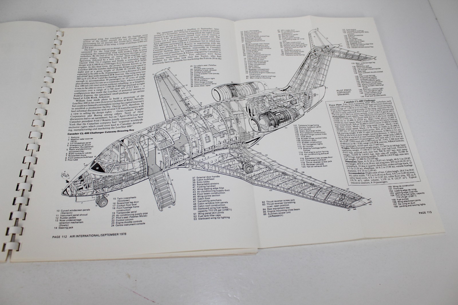 Selected Reprints of Articles about the Canadair Challenger Plane 1978 PB