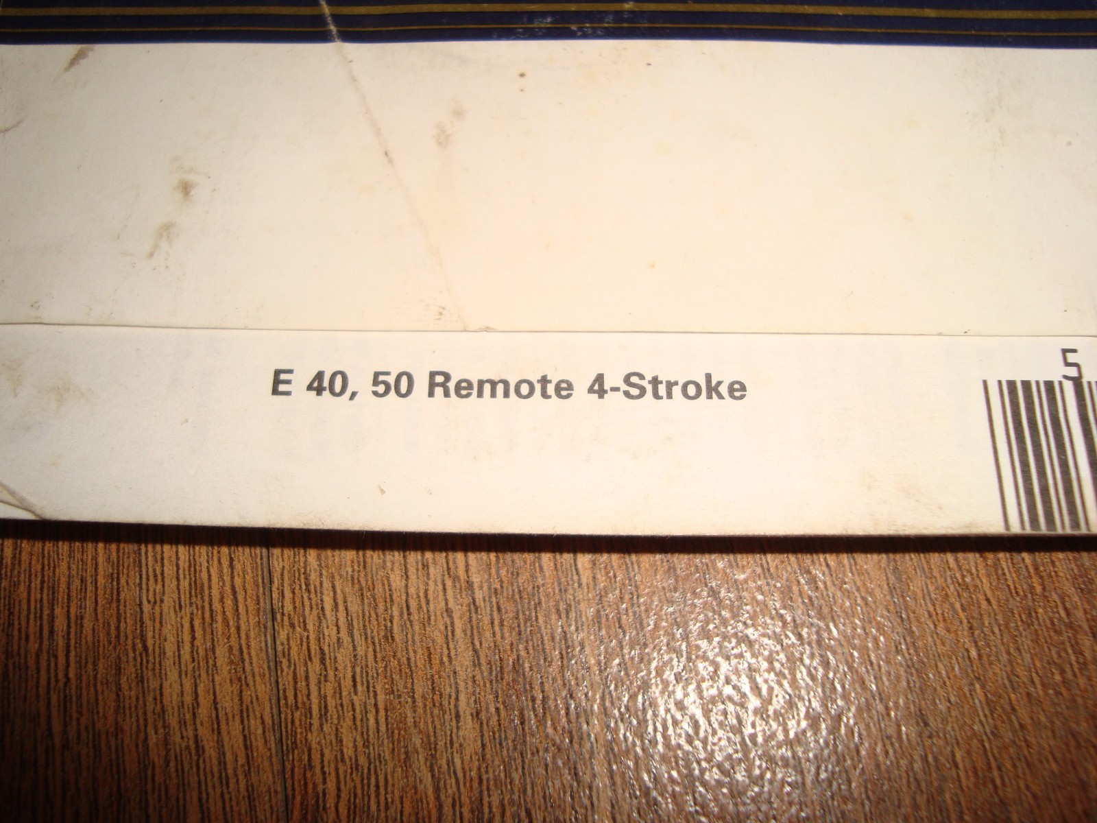 Evinrude Operation & Maintenance Manual E 40 / 50 Remote 4-Stroke 5032263