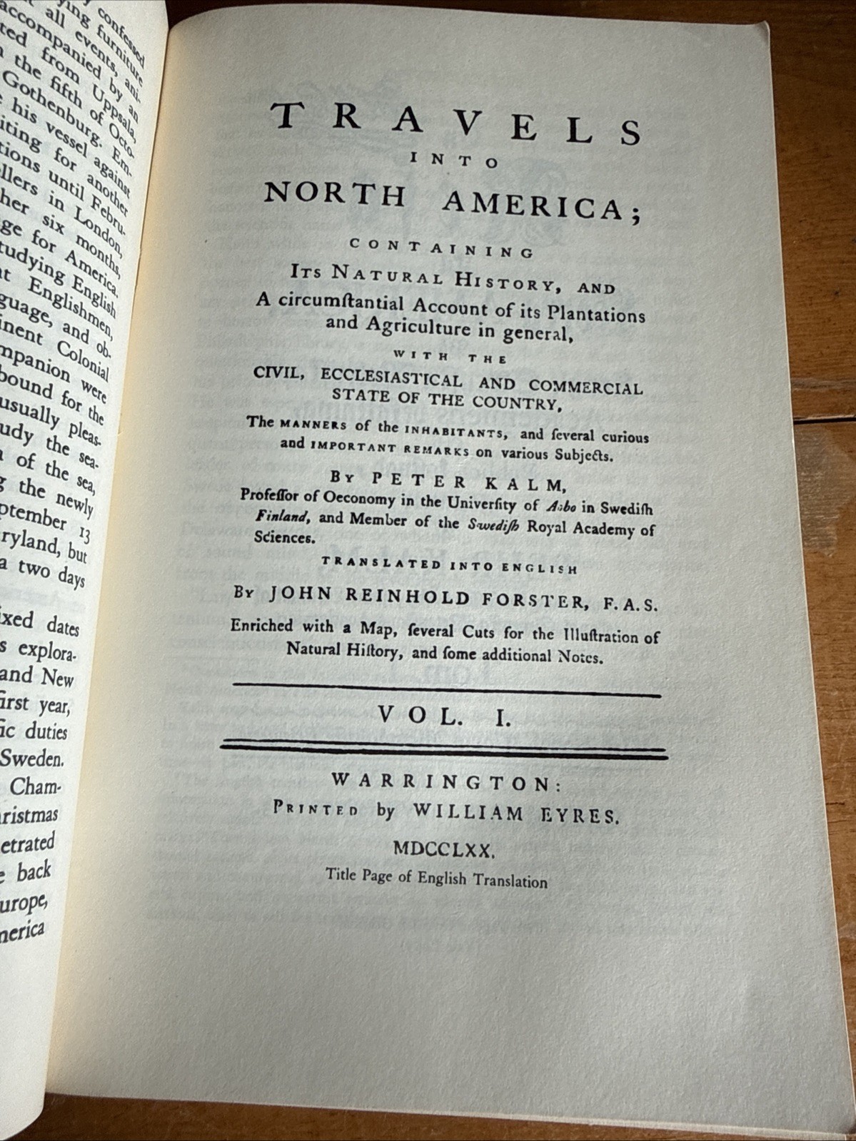 The America of 1750 Travels in North America vol 1 by Peter Kalm Dover Publ PB