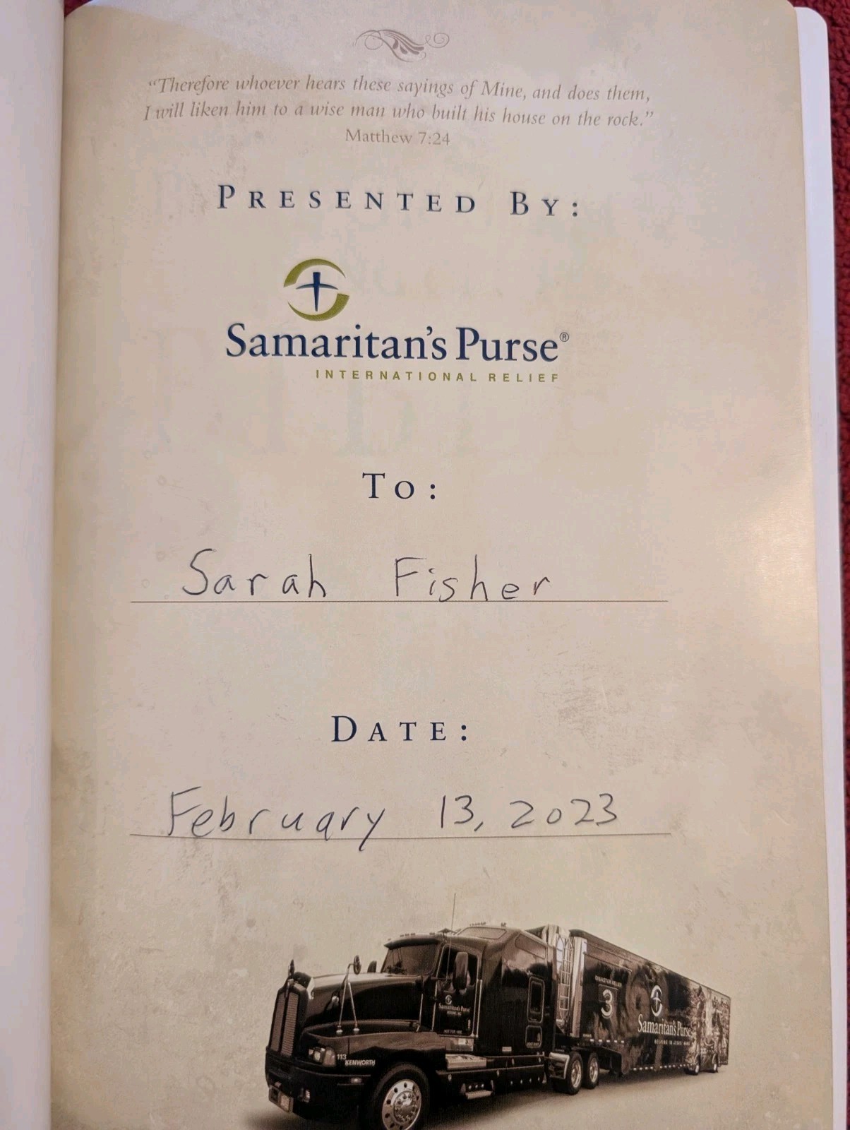 The Billy Graham Training Center Bible – Samaritan’s Purse