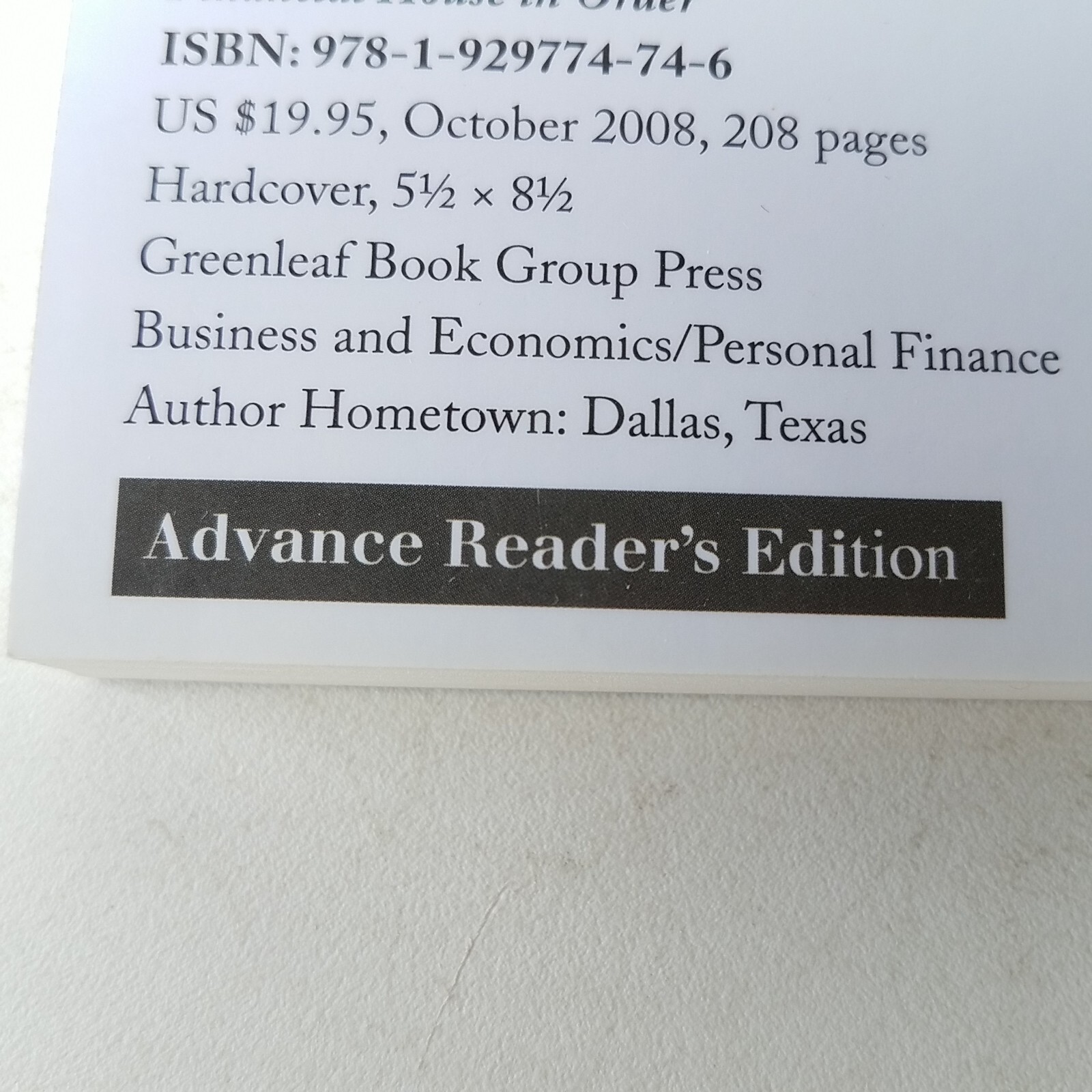 How To Be The Family CFO by Kim Snider 2008 Greenleaf Book Group Press