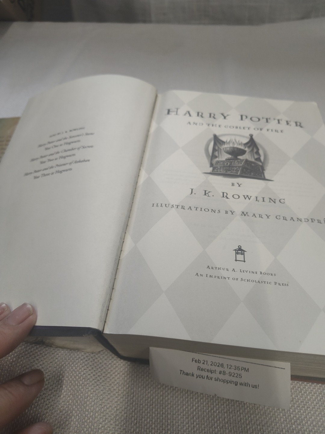 Harry Potter and the Goblet of Fire by J. K. Rowling (2000, Hardcover) Error 291