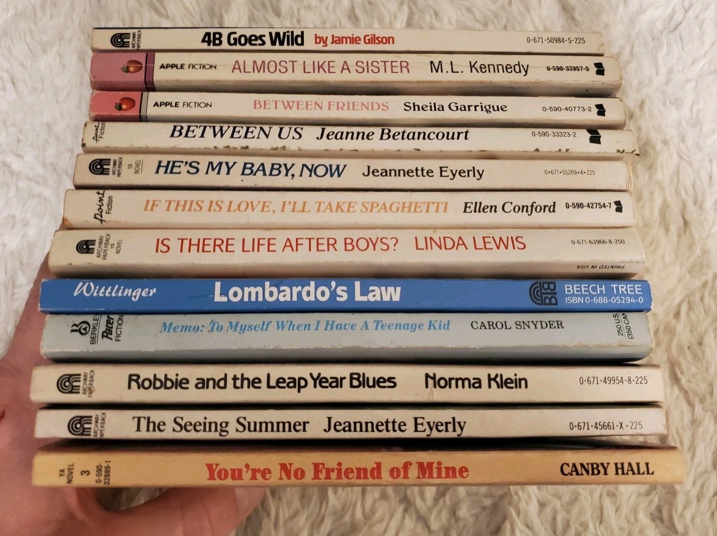 YOUNG ADULT Female Interest 12 PAPERBACK BOOK Lot Retro 80s JEANNETTE EYERLY