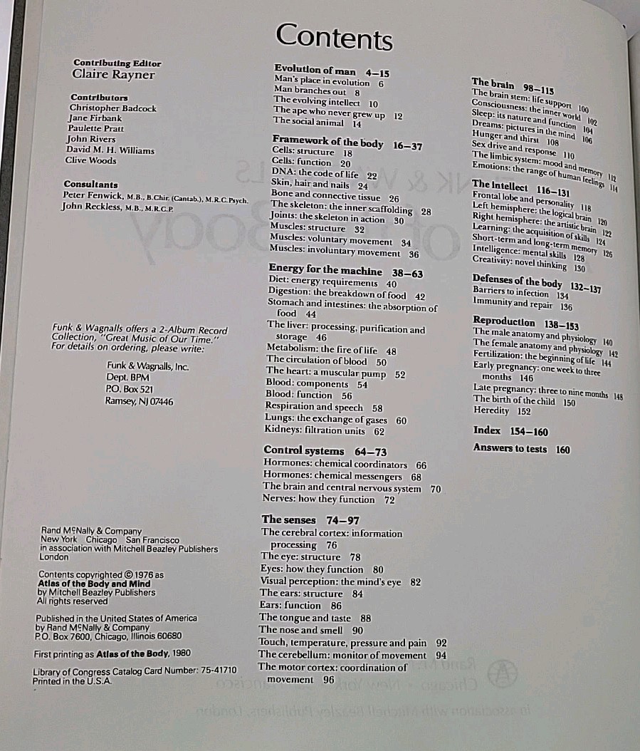 Funk and Wagnalls Atlas of the Body
